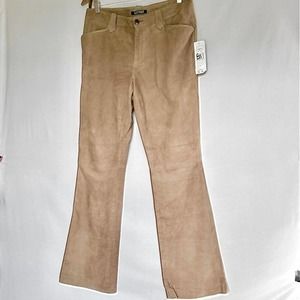 Ralph Lauren Boot cut Vintage Western Bohemian Fashion Suede Leather pant size 8